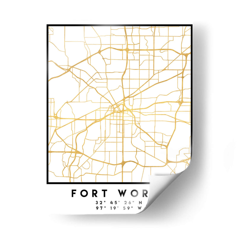Fort Worth, 1 Mapas 3 11 - Emiliano Deificus | Cuadro decorativo de Canvas Lab
