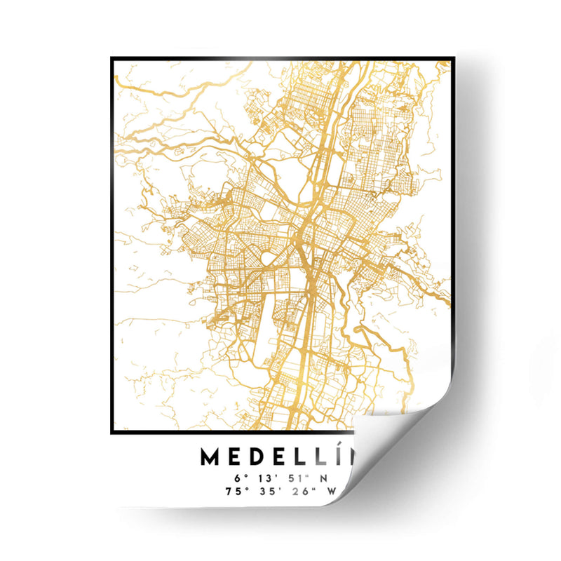 Medellin, 1 Mapas 2 50 - Emiliano Deificus | Cuadro decorativo de Canvas Lab