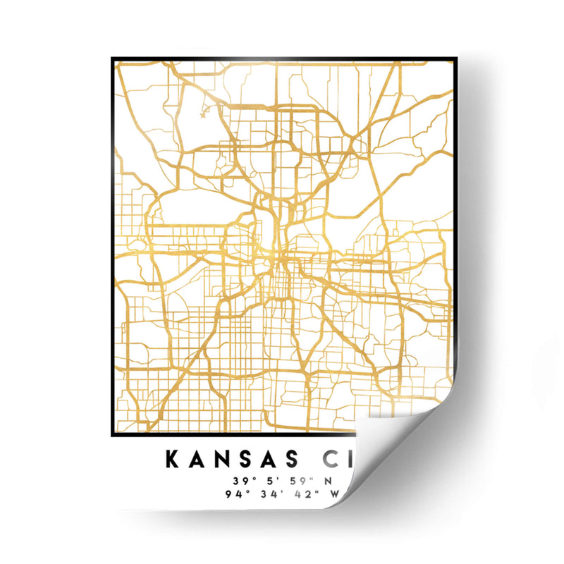 Kansas City, 1 Mapas 2 46 - Emiliano Deificus | Cuadro decorativo de Canvas Lab