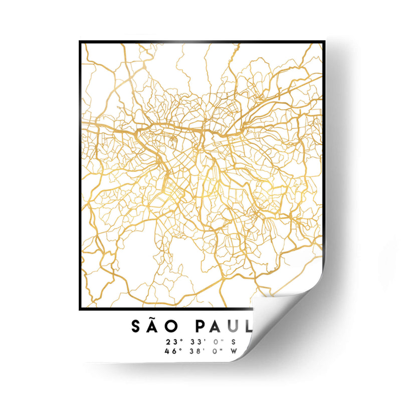 Sao Paulo, 1 Mapas 2 10 - Emiliano Deificus | Cuadro decorativo de Canvas Lab