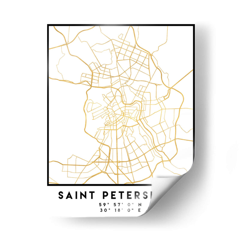 San Petesburgo, 1 Mapas 2 09 - Emiliano Deificus | Cuadro decorativo de Canvas Lab