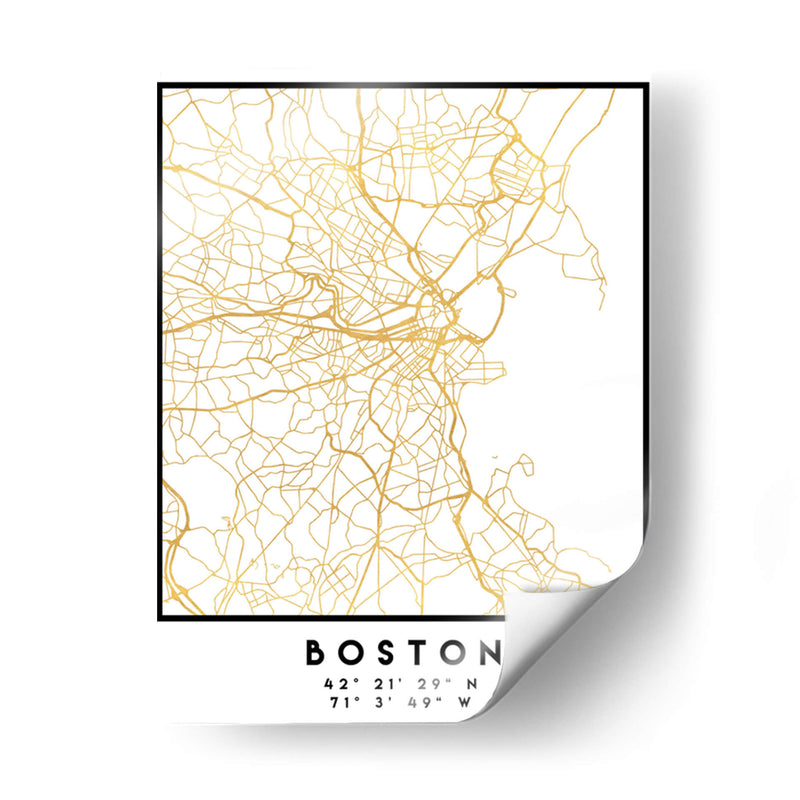Boston, 1 Mapas 2 02 - Emiliano Deificus | Cuadro decorativo de Canvas Lab