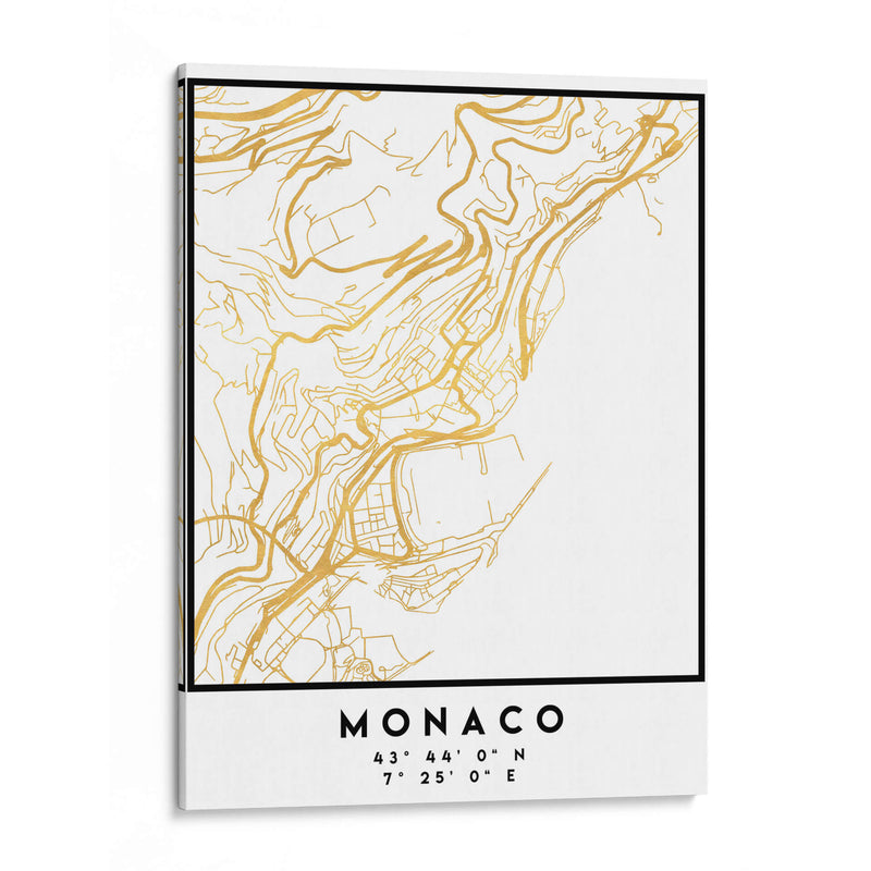Monaco, 1 Mapas 57 - Emiliano Deificus | Cuadro decorativo de Canvas Lab