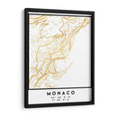Monaco, 1 Mapas 57 - Emiliano Deificus | Cuadro decorativo de Canvas Lab