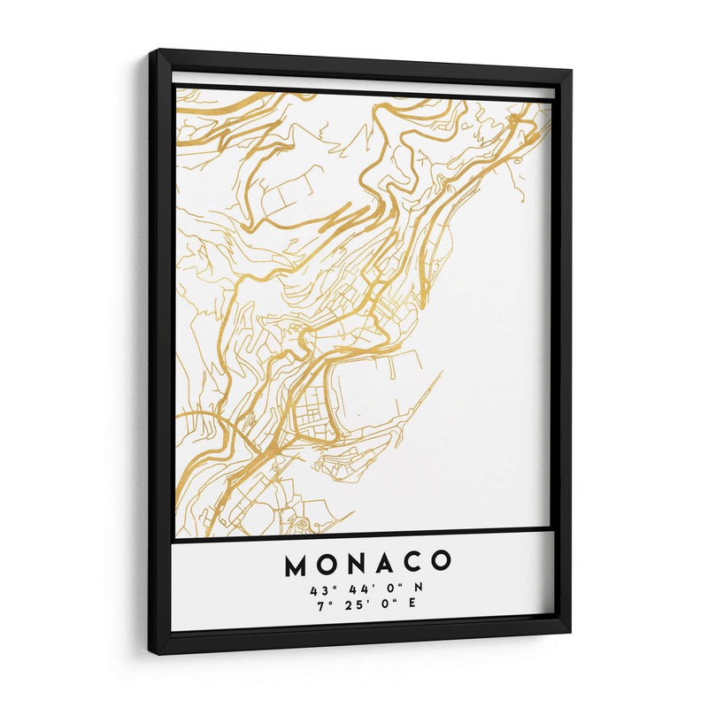 Monaco, 1 Mapas 57 - Emiliano Deificus | Cuadro decorativo de Canvas Lab
