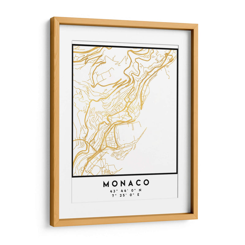 Monaco, 1 Mapas 57 - Emiliano Deificus | Cuadro decorativo de Canvas Lab