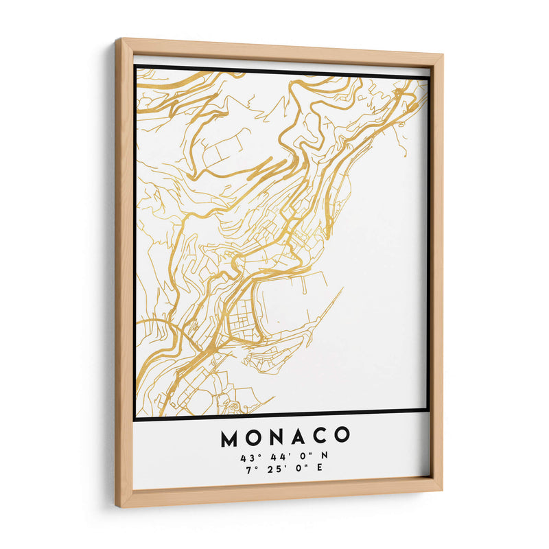 Monaco, 1 Mapas 57 - Emiliano Deificus | Cuadro decorativo de Canvas Lab