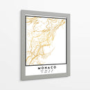 Monaco, 1 Mapas 57 - Emiliano Deificus | Cuadro decorativo de Canvas Lab