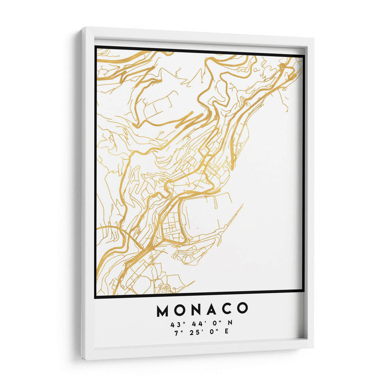 Monaco, 1 Mapas 57 - Emiliano Deificus | Cuadro decorativo de Canvas Lab