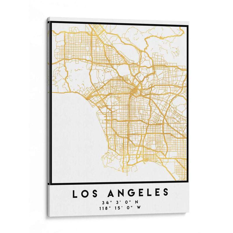 Los Angeles, 1 Mapas 52 - Emiliano Deificus | Cuadro decorativo de Canvas Lab
