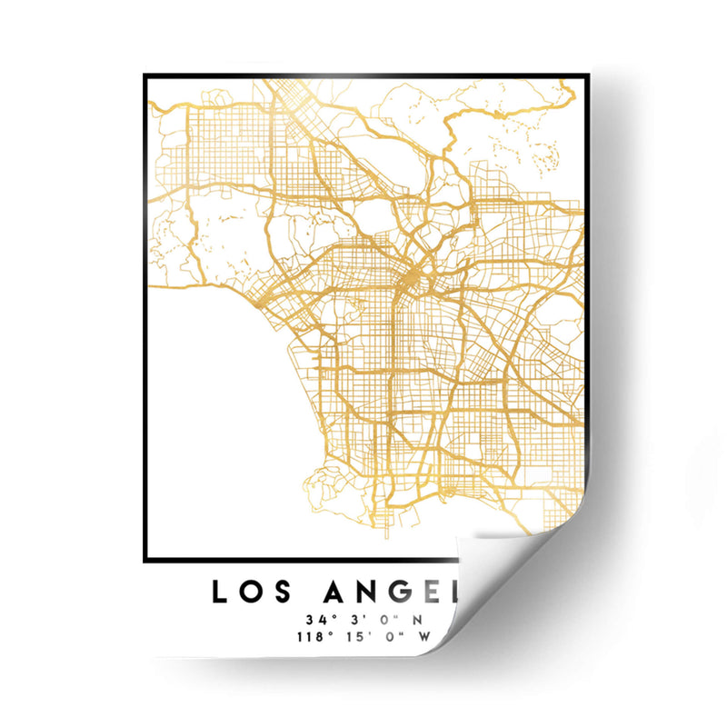 Los Angeles, 1 Mapas 52 - Emiliano Deificus | Cuadro decorativo de Canvas Lab