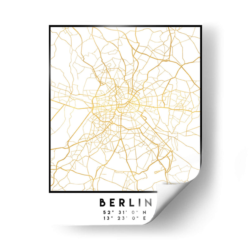 Berlin, 1 Mapas 43 - Emiliano Deificus | Cuadro decorativo de Canvas Lab
