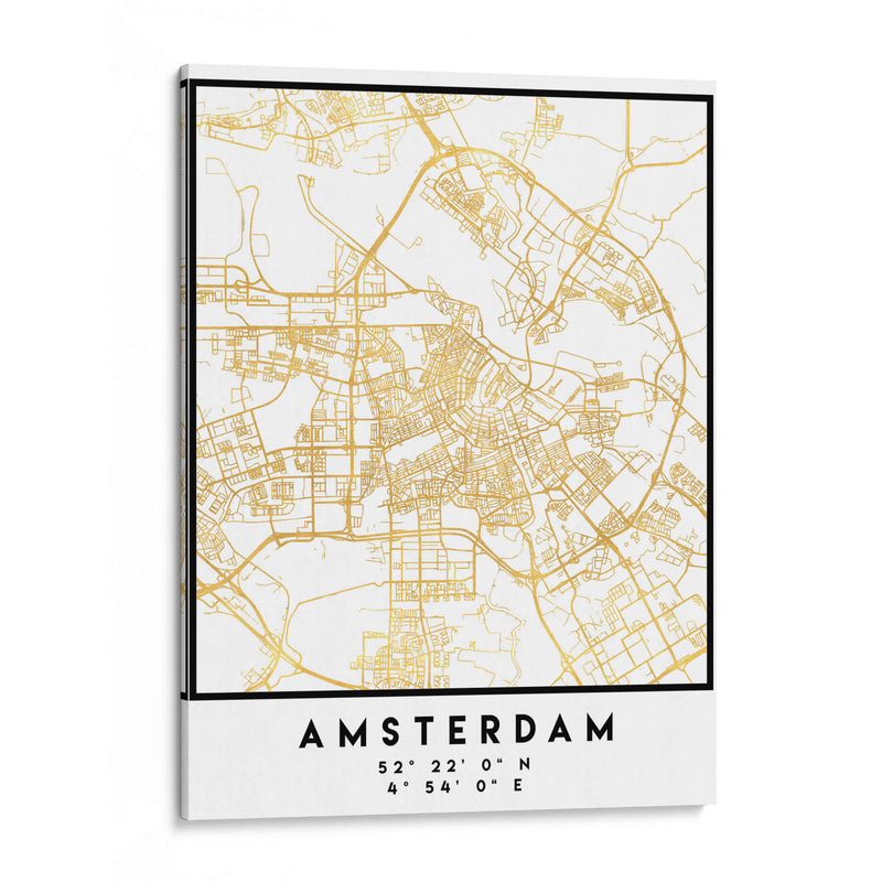 Amsterdam, 1 Mapas 35 - Emiliano Deificus | Cuadro decorativo de Canvas Lab