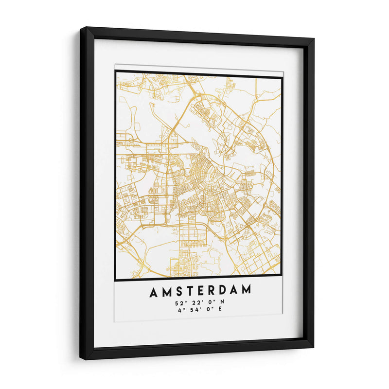 Amsterdam, 1 Mapas 35 - Emiliano Deificus | Cuadro decorativo de Canvas Lab