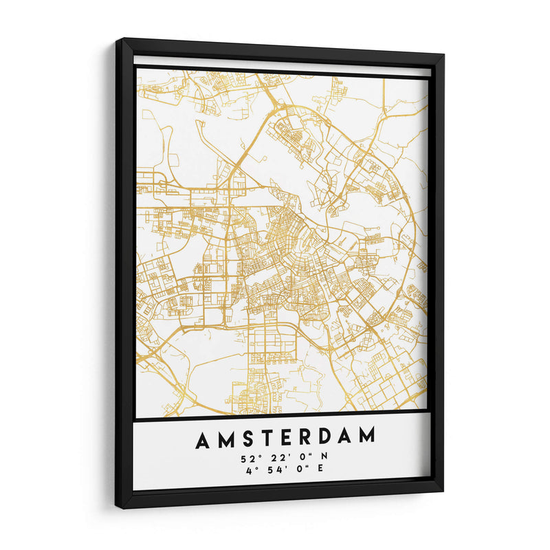 Amsterdam, 1 Mapas 35 - Emiliano Deificus | Cuadro decorativo de Canvas Lab