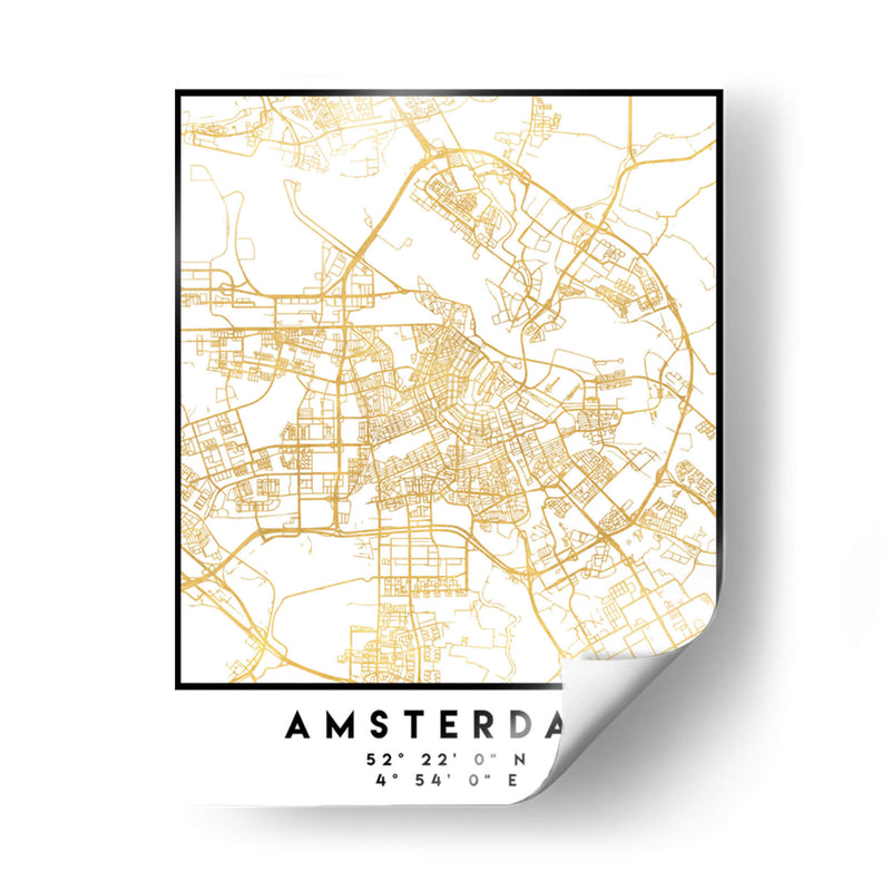 Amsterdam, 1 Mapas 35 - Emiliano Deificus | Cuadro decorativo de Canvas Lab