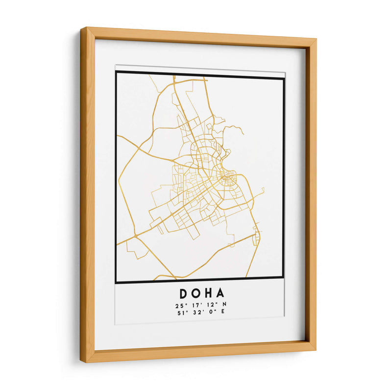 Doha, 1 Mapas 32 - Emiliano Deificus | Cuadro decorativo de Canvas Lab