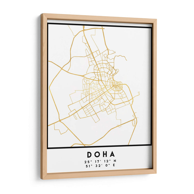 Doha, 1 Mapas 32 - Emiliano Deificus | Cuadro decorativo de Canvas Lab