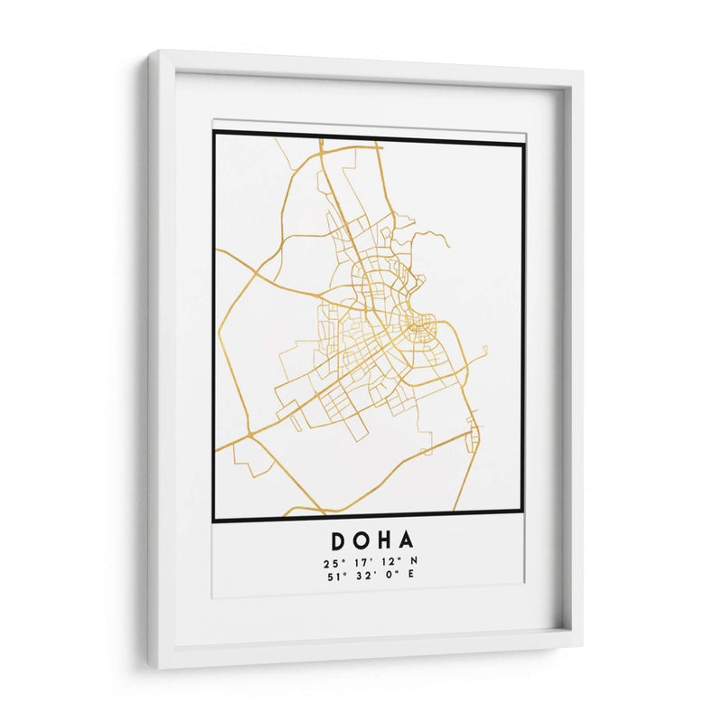 Doha, 1 Mapas 32 - Emiliano Deificus | Cuadro decorativo de Canvas Lab