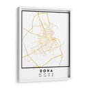 Doha, 1 Mapas 32 - Emiliano Deificus | Cuadro decorativo de Canvas Lab