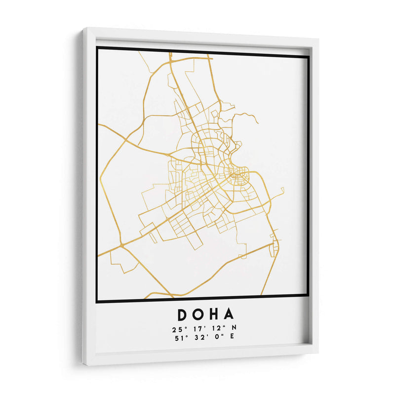 Doha, 1 Mapas 32 - Emiliano Deificus | Cuadro decorativo de Canvas Lab