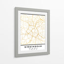 Birmingham, 1 Mapas 20 - Emiliano Deificus | Cuadro decorativo de Canvas Lab