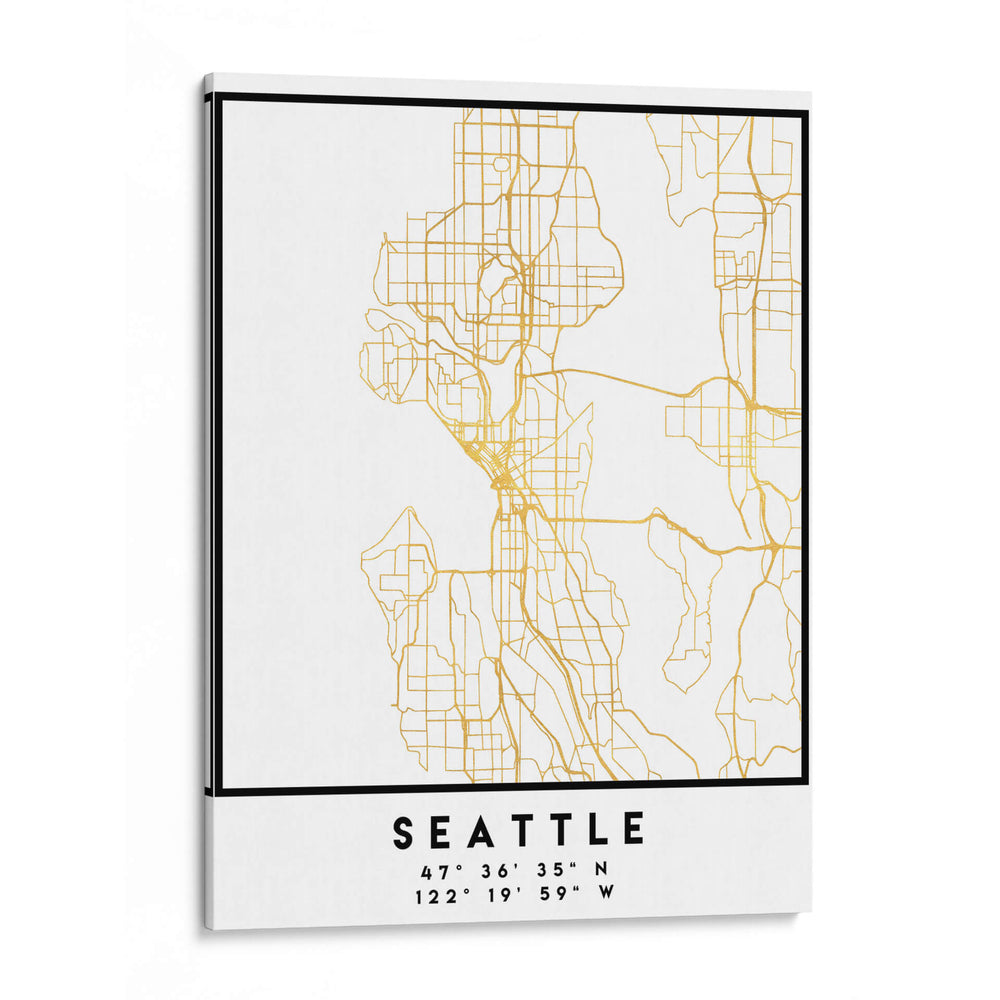 Seattle, 1 Mapas 04 - Emiliano Deificus | Cuadro decorativo de Canvas Lab