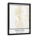 Seattle, 1 Mapas 04 - Emiliano Deificus | Cuadro decorativo de Canvas Lab