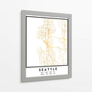 Seattle, 1 Mapas 04 - Emiliano Deificus | Cuadro decorativo de Canvas Lab