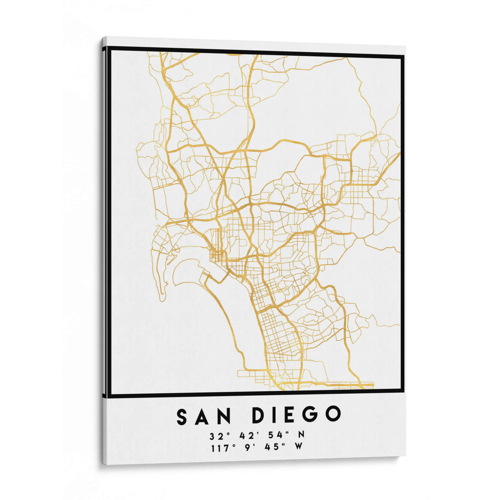 San Diego, 1 Mapas 03 - Emiliano Deificus | Cuadro decorativo de Canvas Lab
