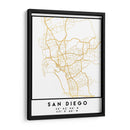 San Diego, 1 Mapas 03 - Emiliano Deificus | Cuadro decorativo de Canvas Lab