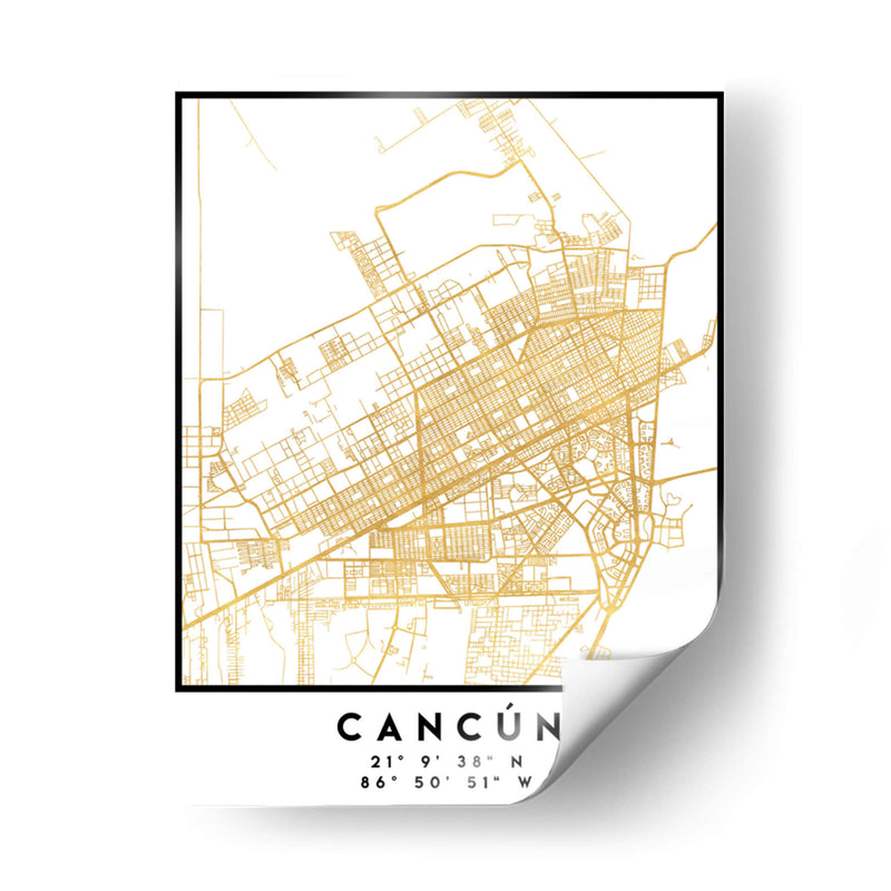 Cancún, 1 Mapas 3 37 - Emiliano Deificus | Cuadro decorativo de Canvas Lab