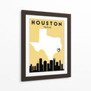 Houston, Texas - Mapas de amor de la ciudad 34 - Emiliano Deificus | Cuadro decorativo de Canvas Lab