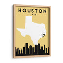 Houston, Texas - Mapas de amor de la ciudad 34 - Emiliano Deificus | Cuadro decorativo de Canvas Lab