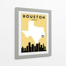 Houston, Texas - Mapas de amor de la ciudad 34 - Emiliano Deificus | Cuadro decorativo de Canvas Lab