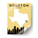 Houston, Texas - Mapas de amor de la ciudad 34 - Emiliano Deificus | Cuadro decorativo de Canvas Lab