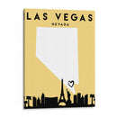 Las Vegas, Nevada - Mapas de amor de la ciudad 38 - Emiliano Deificus | Cuadro decorativo de Canvas Lab