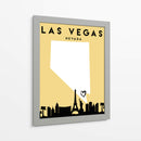 Las Vegas, Nevada - Mapas de amor de la ciudad 38 - Emiliano Deificus | Cuadro decorativo de Canvas Lab
