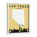 Las Vegas, Nevada - Mapas de amor de la ciudad 38 - Emiliano Deificus | Cuadro decorativo de Canvas Lab