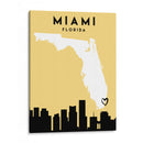 Miami, Florida - Mapas de amor de la ciudad 53 - Emiliano Deificus | Cuadro decorativo de Canvas Lab