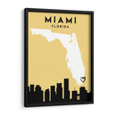 Miami, Florida - Mapas de amor de la ciudad 53 - Emiliano Deificus | Cuadro decorativo de Canvas Lab