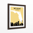 Miami, Florida - Mapas de amor de la ciudad 53 - Emiliano Deificus | Cuadro decorativo de Canvas Lab