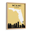 Miami, Florida - Mapas de amor de la ciudad 53 - Emiliano Deificus | Cuadro decorativo de Canvas Lab
