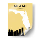 Miami, Florida - Mapas de amor de la ciudad 53 - Emiliano Deificus | Cuadro decorativo de Canvas Lab