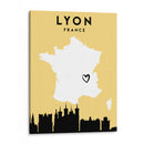 Lyon, Francia - Mapas de amor de la ciudad 43 - Emiliano Deificus | Cuadro decorativo de Canvas Lab