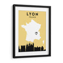 Lyon, Francia - Mapas de amor de la ciudad 43 - Emiliano Deificus | Cuadro decorativo de Canvas Lab