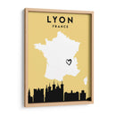 Lyon, Francia - Mapas de amor de la ciudad 43 - Emiliano Deificus | Cuadro decorativo de Canvas Lab