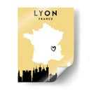 Lyon, Francia - Mapas de amor de la ciudad 43 - Emiliano Deificus | Cuadro decorativo de Canvas Lab