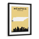 Memphis, Tennessee - Mapas de amor de la ciudad 51 - Emiliano Deificus | Cuadro decorativo de Canvas Lab