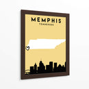 Memphis, Tennessee - Mapas de amor de la ciudad 51 - Emiliano Deificus | Cuadro decorativo de Canvas Lab